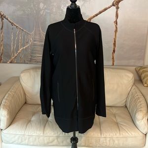 Athleta Rye Full Zip Jacket Seamless Long Style XL